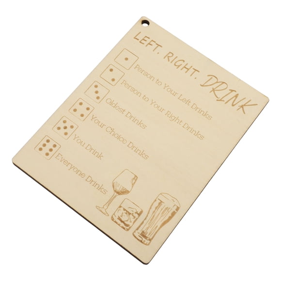 Left Right Drink Drinking Game, Fun Portable Left Right Center Drinking Game  for Adults for Bar