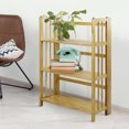 thumbnail image 1 of Casual Home 3-Shelf Folding Stackable Bookcase (27.5" Wide)-Natural, 1 of 5