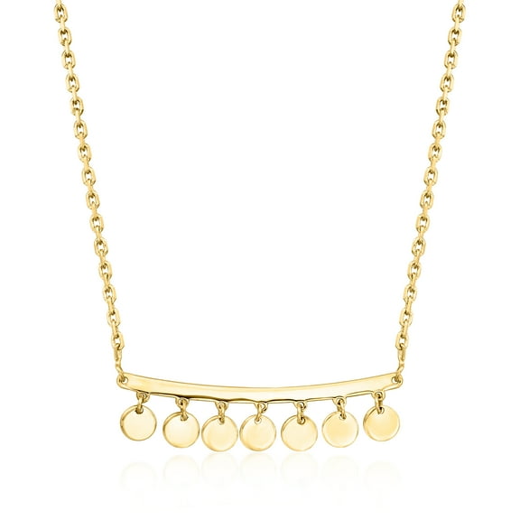 Pure Collection by Ross-Simons Italian 18kt Gold Vermeil Multi-Disc Bar Necklace, Women's, Adult