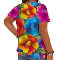 thumbnail image 2 of CLOOCL Short Sleeve Blouse Harajuku Floral 3D Printed T-Shirt Tops Oversized, 2 of 6