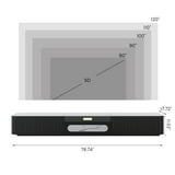 POVISON 78'' Modern TV Stand for Projector, Sintered Stone TV Cabinet ...