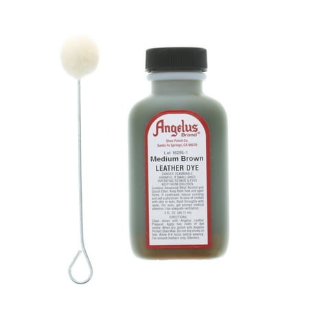 UPC: 0086366500231 | Angelus® Leather Dye 3 oz. Medium Brown