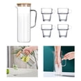 thumbnail image 4 of Jarra de agua de 1,2 tapa, de agua fría, jarra transparente para bebidas frías y caliente hervidor de agua fría resistente al calor, p tapa de madera Baoblaze Jarra de jugo, 4 of 8