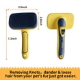thumbnail image 4 of AIITLE Pet Self Cleaning Slicker Brush Profession Grooming Tool for Dogs and Cats Gently Removes Loose Undercoat,Shedding Mats and Tangled Hair, Dander, Dirt Yellow L, 4 of 7