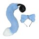 thumbnail image 2 of Cola de orejas de zorro de Anime, Cosplay, accesorios, diadema peluda de peluche, disfraz de juguetes, sombreros de animales para adultos, regalos de Azul Hugo Traje de juego de cosplay, 2 of 8