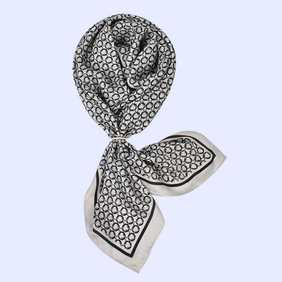 Lroveb Silk Scarf for Women Like Headtop Polka Dot Print Large Square Satin Headscarf Wraps Scarves