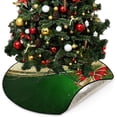 thumbnail image 5 of Christmas Bells Christmas Tree Mats Waterproof Tree Skirt, Bow Stars Snowflakes Xmas Tree Stand Tray Mat Floor Protector Pad for Holiday Party Decoration, 28.3", 5 of 6