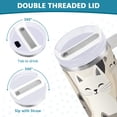 thumbnail image 3 of Yayeee 30oz Stainless Steel Tumbler with Straw and Handle Double-Wall Insulated Travel Water Bottle, Beige Cute Cats, 3 of 8