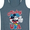 thumbnail image 3 of Disney - Americana - Mickey Mouse USA Flag - Women's Racerback Tank Top, 3 of 5
