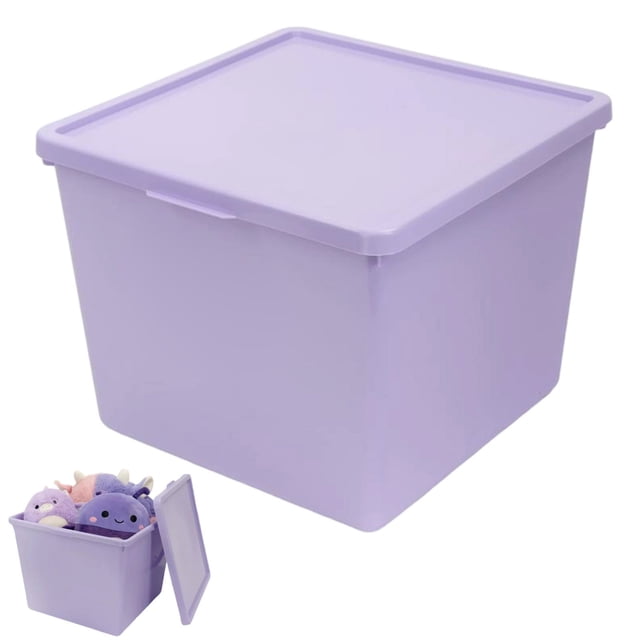 Organizadores de armario y almacenamiento, Organización y almacenamiento, Contenedores de almacenamiento, Contenedor de almacenamiento grande de plástico apilable con tapa cajas de almacenamiento