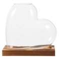 thumbnail image 1 of Miangastore Hydroponic Glass Vase For Indoor Plants Water Propagation Station Terrarium Container With Wooden Base For Desktop Or Window Display, 1 of 9