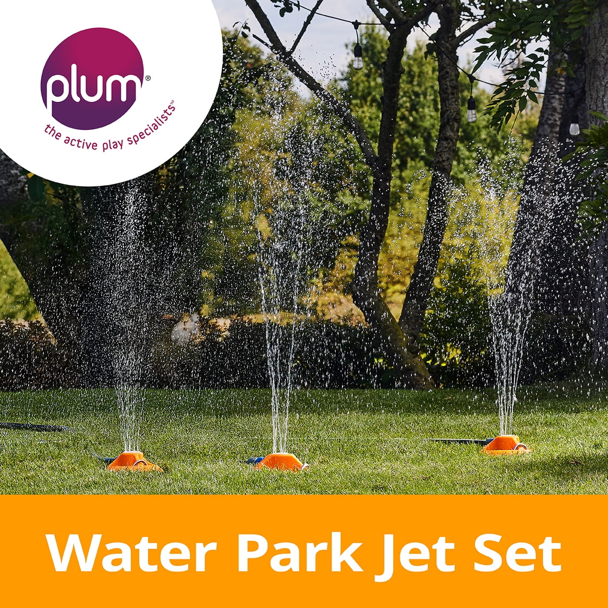 Plum Play Kids Outdoor Water Play Equipment - Outside Water Play Sprinklers, Toddler Outdoor Toys, Sturdy Backyard Activities, Summer Toys for Kids, Fun Games, 3 years and Up (Jet Set)