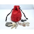 thumbnail image 6 of Genuine Leather Drawstring Pouch Spring Locks Coin Soft Purse Small Wrist Bag, 6 of 10