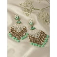 thumbnail image 4 of Parshwa Creations Antique Gold Tone Embellished With Pearls & Meenakaari Dangle Earring For Women, 4 of 7