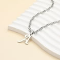 thumbnail image 3 of Initial A-Z Letter Necklace for Men Women, Stainless Steel Cuban Link Chain Letter Pendant Necklaces Capital Monogram Necklace Jewelry Gifts for Men 20+2 Inches, 3 of 9