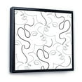 thumbnail image 3 of Designart 'Black and White One Line Drawing Portraits' Modern Framed Canvas Wall Art Print, 3 of 5