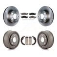 thumbnail image 1 of CMX Front Rear Disc Brake Rotors Ceramic Pads and Drum Kit for Car Jeep Wrangler Cherokee K8C-102611, 1 of 11