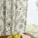 thumbnail image 5 of Cortinas con dos paneles, color verde salvia, diseño floral, 115 x 114 cm, mezcla de lino, 5 of 7