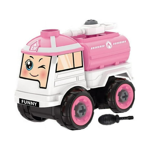 Disassembly Toy Impact-Resistant Adorable Smooth Edges Burr-free Easy to Assemble Intellectual Development Portable Slide Crane Kids Car Toy Children Toy