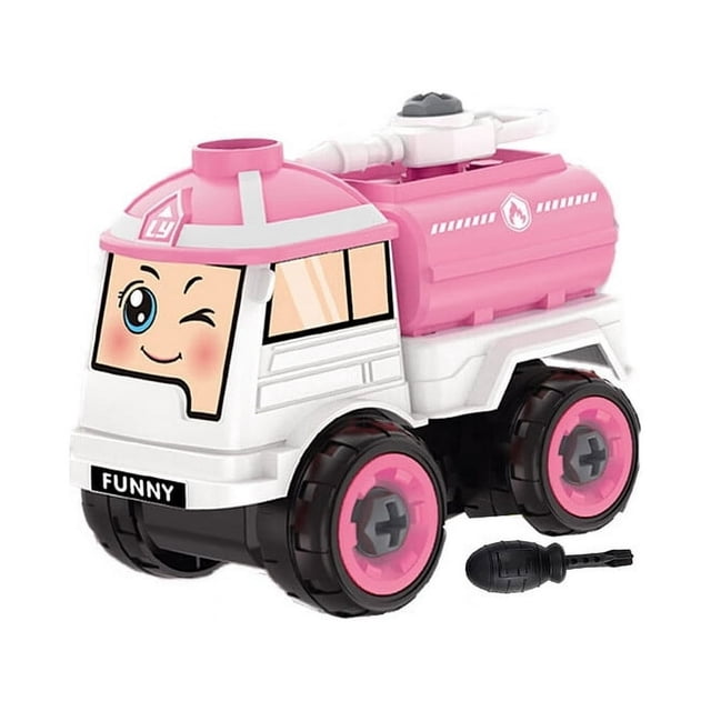 Disassembly Toy Impact-Resistant Adorable Smooth Edges Burr-free Easy to Assemble Intellectual Development Portable Slide Crane Kids Car Toy Children Toy