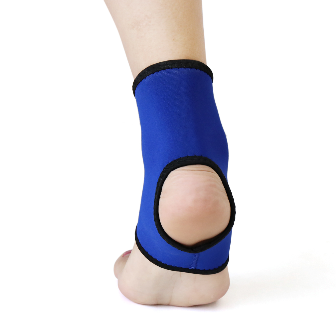 Blue M Size Neoprene Elastic Sport Ankle Foot Brace Support Wrap