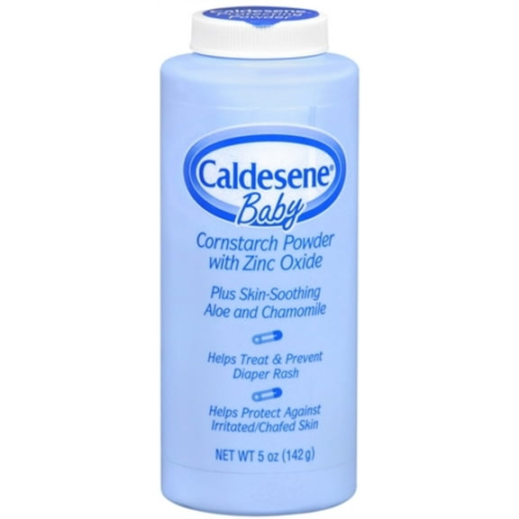 Caldesene Cornstarch Baby Powder with Zinc Oxide, Talc-Free Baby Powder, 5 Oz (6 Pack)