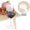 thumbnail image 3 of Hands DIY Wine Table Outdoor Folding Wine Table Wooden Wine and Champagne Picnic Table Mini Food Wine Table with Bottle and Glass Holder for Outdoor Camping Picnic Beach, 3 of 9