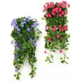 thumbnail image 6 of Artificial Flowers Petunia, Flowers Outdoor UV Resistant Greenery Shrubs Indoor Outside Hanging Planter Home Porch Garden Farmhouse Decor Housewarming Decoration, 6 of 6