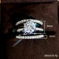 thumbnail image 6 of PERITANG 3pcs His and Hers Wedding Ring Sets Couples Engagement Rings Women and Men 925 Sterling Silver AAA Cubic Zirconia Love Marriage Proposal Ring, 6 of 8