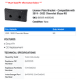 thumbnail image 2 of License Plate Bracket - Compatible with 2019 - 2022 Chevy Blazer RS 2020 2021, 2 of 2
