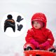 thumbnail image 4 of Minnieouse Gorro Conjunto de guantes Diseño de orejeras Gorros de punto para niños con patrones de dinosaurios Dibujos animados Accesorios de invierno Sombreros naranja S 1-2 ans Minnieouse AP009413-19B, 4 of 6