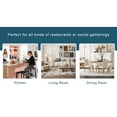 thumbnail image 3 of 16.5 Inch PU Leather Dining Room Dining Chair Set of 4, Modern Minimalist and Industrial Style Ambient Upholstered Seat with Backrest and Metal Legs, White, 3 of 9