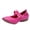 Hot Pink, variant on Ballet Shoes for Women Soft Leather Elastic Strap Tap Dance Slippers Close Toe Slides Summer Outdoor Flat Shoes White Size 8