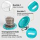 thumbnail image 4 of Bird Feeder, Hanging Wild Bird Feeder For Outside, 520ml Squirrel Proof Bird Feeders With Rotating L, 4 of 5