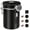 Black, variant on ShanSon Coffee Canister Airtight, Stainless Steel Bean Storage Container with Date Tracker & Scoop, Grounds Sugar Flour Tea Cereal Fits Kitchen Pantry, Ideal Gift for Coffee Lovers,12oz,Silver