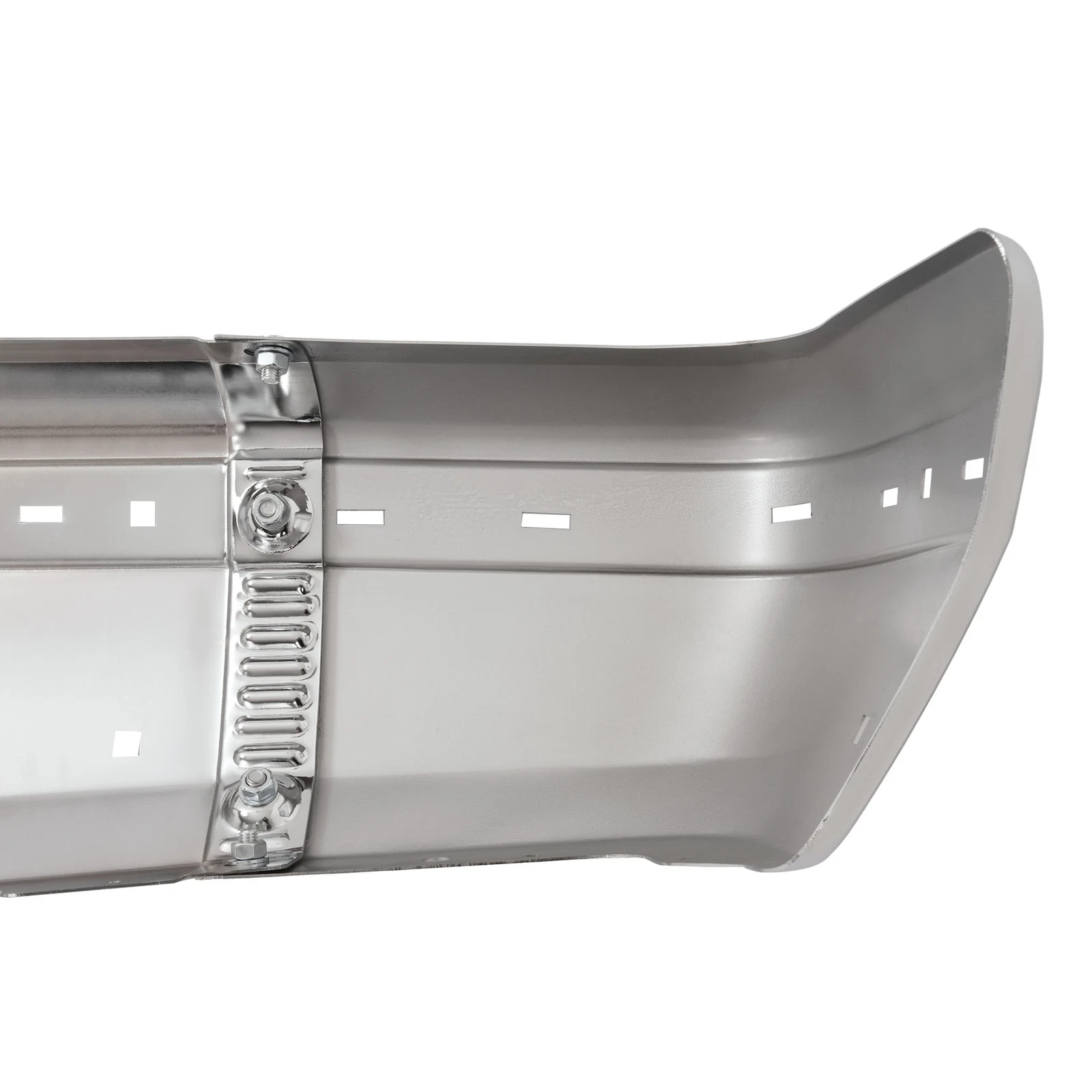 Kojem  Front Bumper for 1987-1991 Ford F-150 F-250 F-350 Steel With Molding Hole Chrome