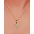 thumbnail image 3 of Collar con dije de oro laminado letra brillos V, 3 of 6