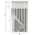 thumbnail image 4 of Dainty Home Complete 2 in 1 Waffle Weave Hotel Spa Style Fabric Shower Curtain Snap On/Off Waterproof Detachable Liner Set, 72 inch wide x 72 inch long in Silver, 4 of 12