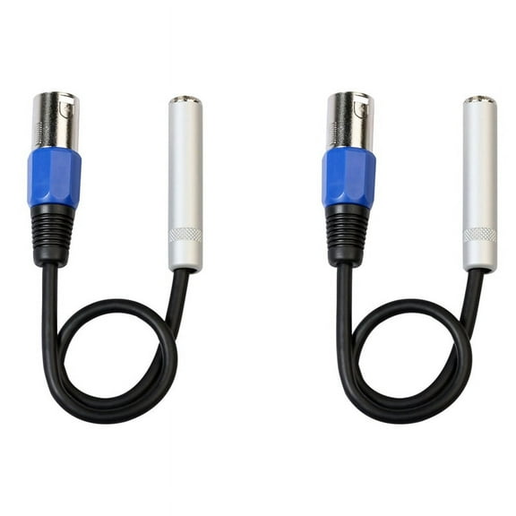 2X 1/4 to XLR Cable,Balanced 1/4Inch Female to XLR Male Stereo Audio Adapter,Quarter Inch / to XLR Male Connector