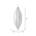 thumbnail image 3 of Vickerman M183207M 8 in. Silver Matte Line Finial Ornament  4 per Bag, 3 of 3