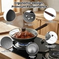 thumbnail image 5 of Rorence Carbon Steel Wok Pan, 13 Inch Nonstick Wok with Glass Lid, 5 of 10