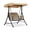 New Khaki, variant on PURPLE LEAF Porch Swing with Adjustable Tilt Canopy 3-Seat Patio Swing with Stand and Meatl Steel Frame All-Weather Outdoor Swing Chair Seat for Backyard Garden Deck Balcony, Grey