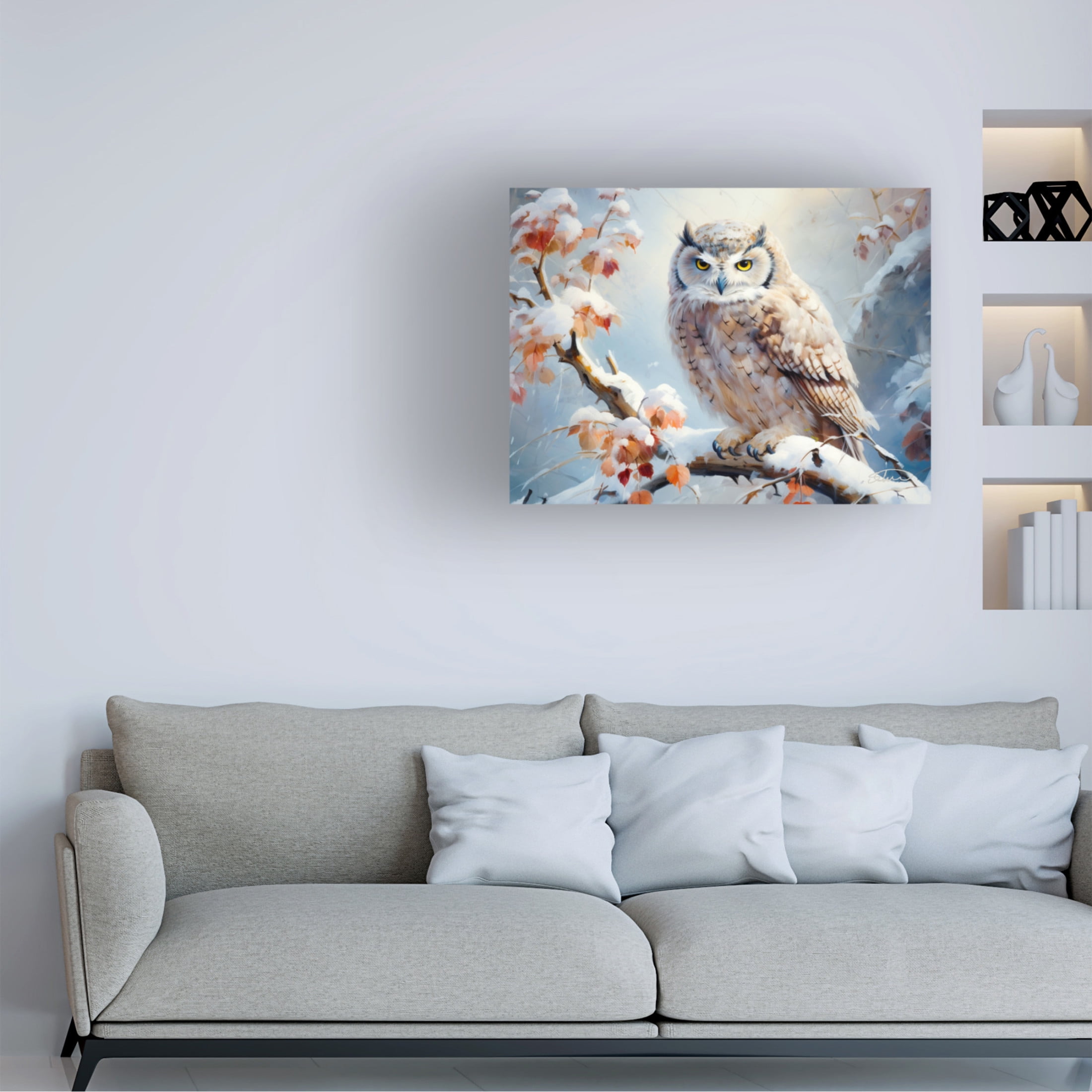 Canvas Wall Art - Stewart 'Winter Beauty' Wall Art for Living Room, Bedroom, or Office Décor by Trademark Fine Art - 32 x 24 Inches