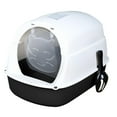 thumbnail image 1 of TISHITA Hooded Cat Litter Box Cat Litter Tray Enclosed Cat Toilet Large Cat Litter Box Black, 1 of 8