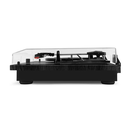 Victrola Montauk Bluetooth Record Player with 3 speed Turntable and Bookshelf Speakers - Black