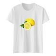 thumbnail image 5 of Women's T-Shirts Short Sleeve Crew Neck Graphic Printed Blouses Loose Fitted Basic Tee 2025 Casual Summer Trendy Tops, 5 of 6