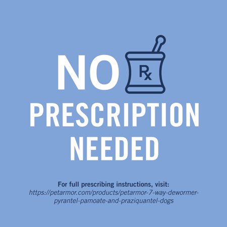 PETARMOR 7 Way De-Wormer (pyrantel pamoate and praziquantel) for Medium and Large Dogs, 25.1-200 lbs, Chewable, 2 Chewable Tablets - Image 2