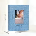 thumbnail image 2 of Linen Fabric Photo Album with Front Window, 36-Page 6-Inch Picture Book Holds 72 Photos, Hard Cover Memory Book for Family, Travel, Baby, Wedding & Gift, 2 of 5