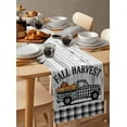 thumbnail image 3 of Table Runners 36 Inches Long Dress Scarves, Fall Pumpkins Farmhouse Kitchen/Dining Table Runner, Short Coffee Tablerunners, Thanksgiving Country Car Vintage Black Check 13x36 Inch, 3 of 7