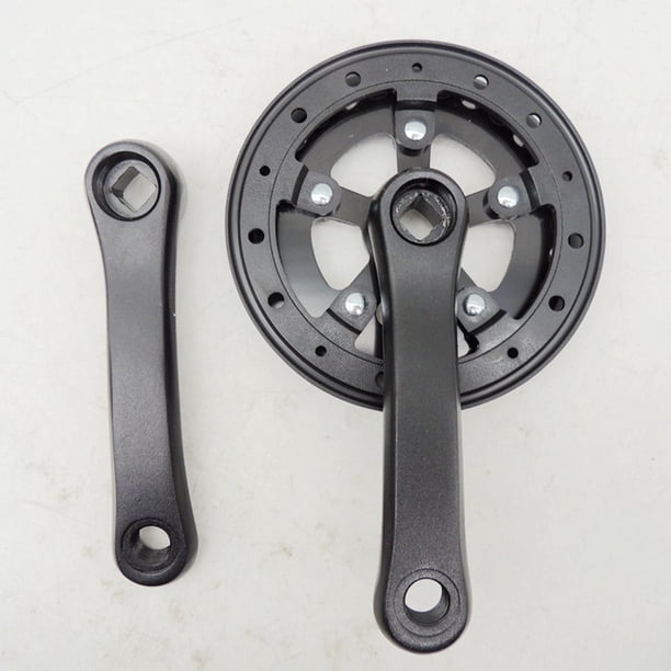Juego de manivela de bicicleta de aleación de aluminio, protector de cadena de repuesto para juego de bielas de bicicleta para niños 28 dientes 127 mm